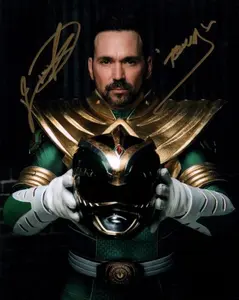 Jason David Frank Mighty Morphin Power Rangers Reprint (RP), Preprint (PP) Signed Autograph Autographed Photo Photograph Print