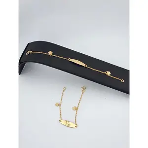 Brand New Brazilian 18k Gold Filled Flower Bracelet