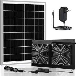 SUNMORN Solar Exhaust Fan, 15W Powerful Solar Fan for Chicken Coop, Easy Installation, Weatherproof, Ventilate Your Chicken Coop Shed Greenhouse Dog House with Zero Electricity Cost