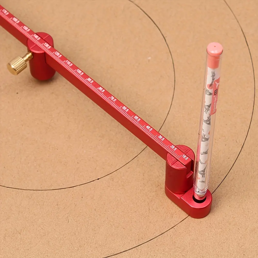 Woodworking Center Finder Gauge Aluminum Extension Line Circle Rule Ruler Tool for Wood Lathe Bowl Turning Operations Measuring Ruler