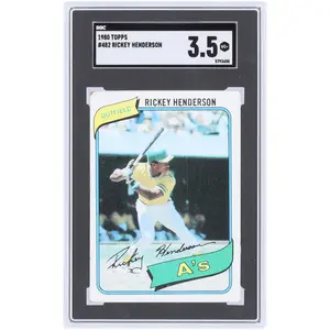 Rickey Henderson Oakland A's 1980 Topps #482 SGC Authenticated 3.5 Rookie Card