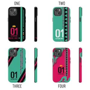 Hatsune Miku phone case, cute cartoon music protective case, a perfect gift for her or him, multiple backgrounds to choose from, compatible with iPhone 17/16/15/14/13/12/11 and Samsung Galaxy S21-S25.