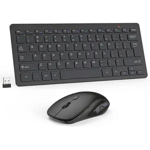 Wireless Keyboard and Mouse Combo, Mini Cordless Computer Keyboard and Mouse Set 2.4GHz, Silent Adjustable 1600 DPI, Quiet Click, Lag-Free for Computer, Laptop, PC, Windows, Mac, Chrome OS