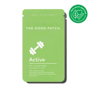 The Good Patch Active - Hot Compress Heating Pad Stickers with Caffeine Beta-Alanine & Rhodiola for Early Morning Workouts 04 Patches Peel Stick Feel