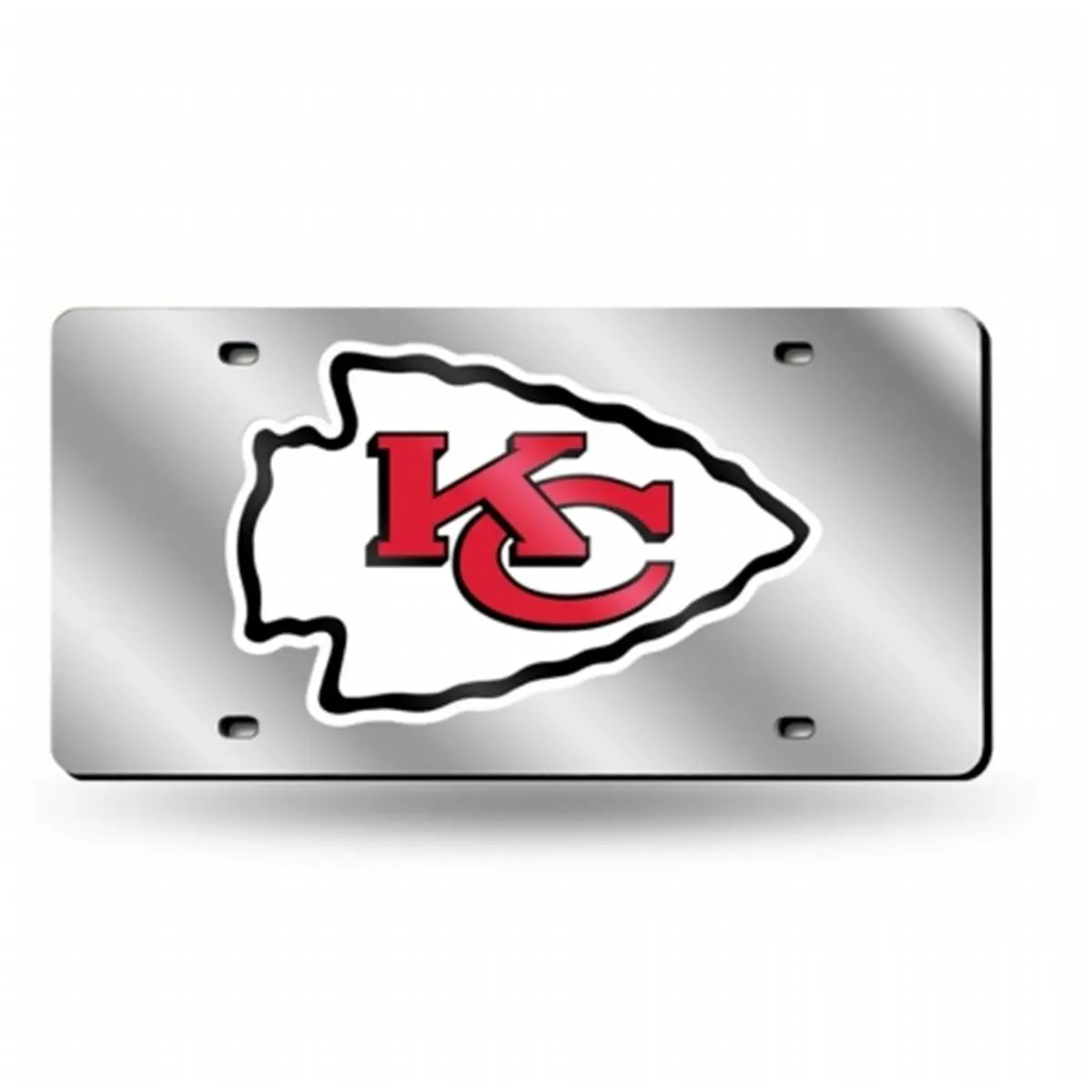 212 MAIN Durable Laser-Cut Acrylic Vehicle License Plate Tag - 6x12 in, Pre-Cut Mirrored Team Logo Sports Collectibles Accessory