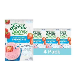 Concord Foods Strawberry Smoothie Mix - Fruit Flavor with No Artificial Flavors, Colors, or Preservatives - Ideal for Fresh Fruit Smoothies - 2 oz Pouch for Healthy Smoothies (Pack of 4)