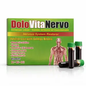 Dolo Vita Nervo Multi-Vitaminico Ginkgo Biloba Curcuma - 12 Pack (15ml Drinkable Shots) Vitaminas -  Daily Energy & Wellness Support (12 x 15mL)