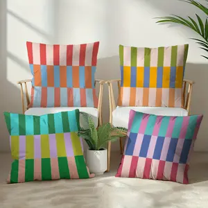 Set of 4 Colorful Dopamine Pillow Covers for Sofa Chairs, Made  Peach Skin Fabric, Featuring Single-Sided Printed Cushion Covers for Home Decoration, Does Not Include Pillow Inserts