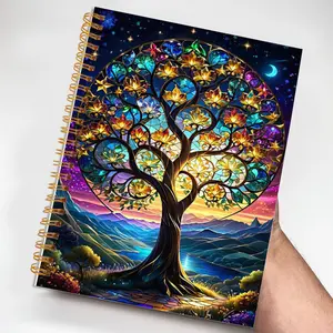 Deep Space Mountain Landscape Notebook, 5.5x8.3 Inches, 50 Pages, Lined Interior, Perfect Gift for Writing, Diary, Office Supplies