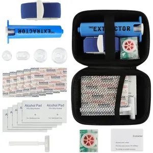 Snake Bite Kit, Bee Sting Kit, Emergency First Aid Supplies, Venom Extractor Suction Pump, Bite and Sting First Aid for Hiking, Backpacking and Camping