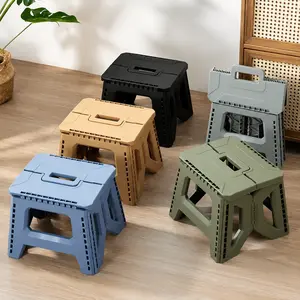 330LBS Heavy Duty Folding Stool with Large Handle Reinforced PP Seat for Indoor and Outdoor Activities, Camping, Picnic, Fishing, Adult Use