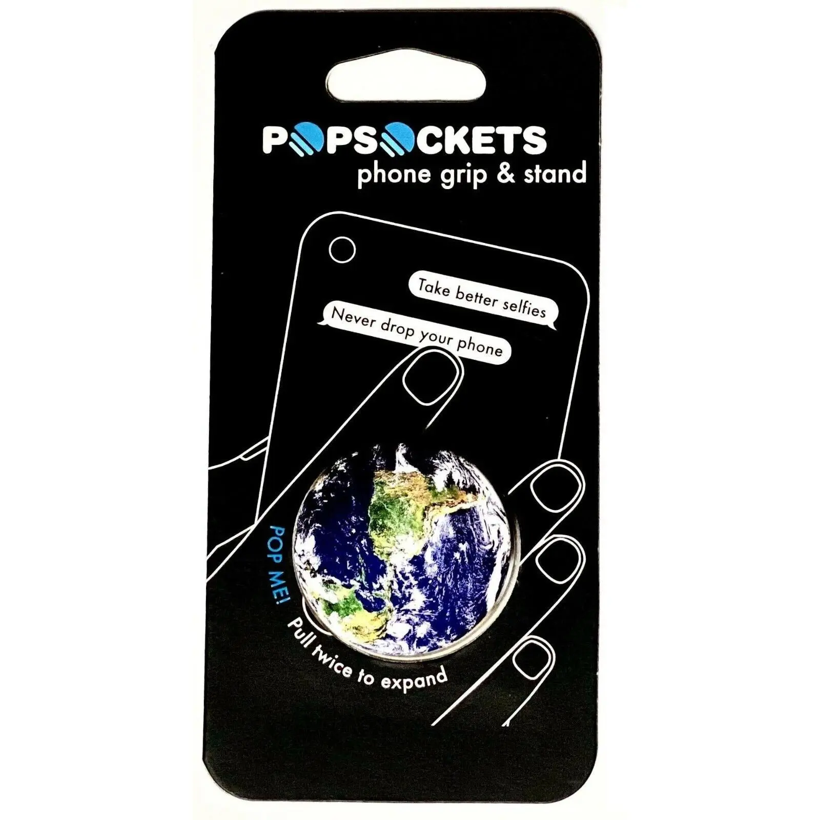PopSockets Pop Grip Phone Holder Stand Earth Design-New