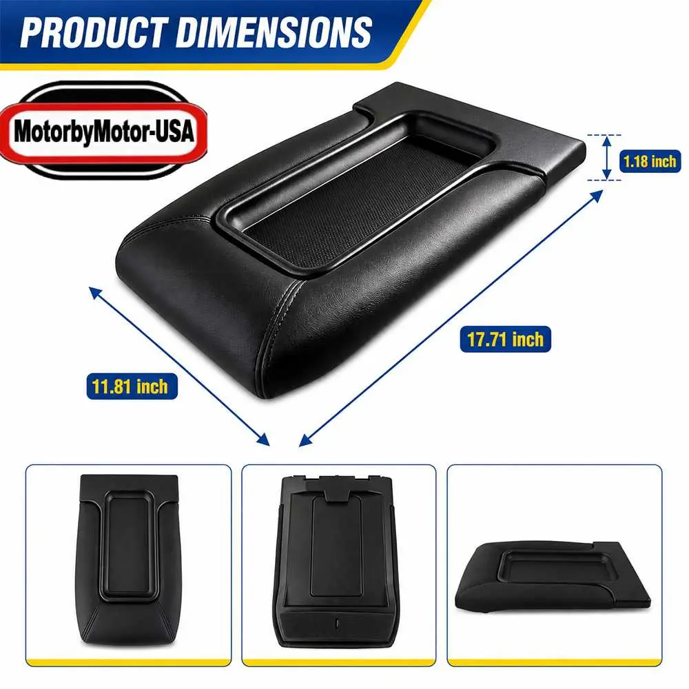 Center Console Fits For 1999-2007 Chevy Silverado # 19127364 Lid Armrest Latch , Center Console Cover with Lid Arm Rest Latch & Car Armrest Box Fit for 99-07 Chevy Silverado, GMC Sierra, Yukon, Cadillac Escalade, Car Storage Organizer