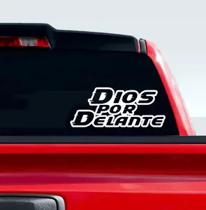 Dios por Delante Letras Sticker Adhesive Vinyl Decal car