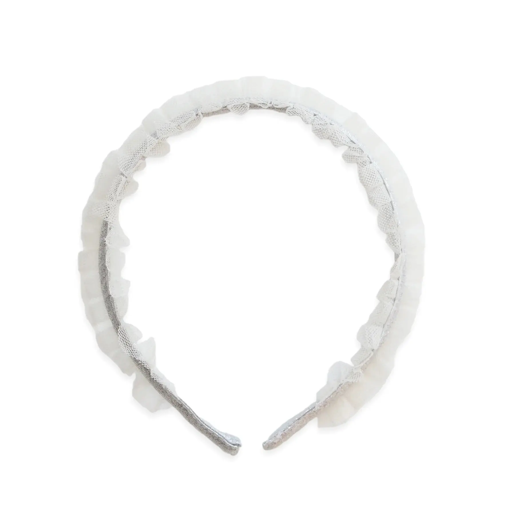Swan Headband, Silver and Beige