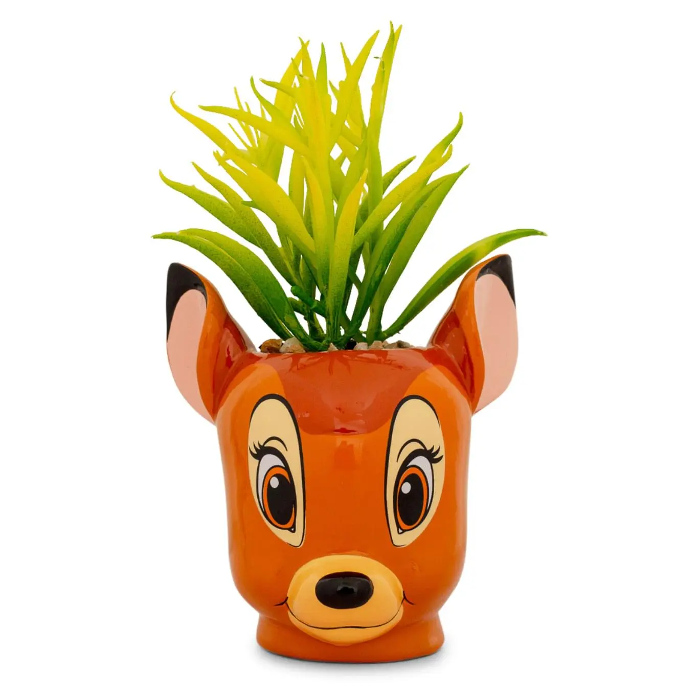 Disney Bambi 5-In Decorative Ceramic Garden Pot Planter Pot, Artificial Succulent-Included Ceramic Material Office Decor