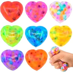 8 Pack Valentines Day Stress Balls, Heart Squeeze Balls Squishies Fidget Toys for Valentines Party Favor Classroom Valentines Card Prizes Gifts