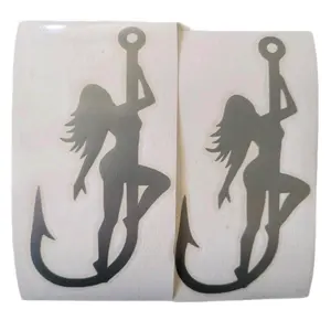 Sexy pole dancer on a fishing hook Bumper sticker