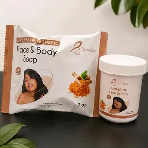 Mini set soap turmeric Face & body cream / exfoliante gently