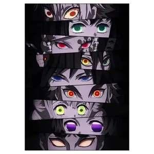 The Eyes Of The Hashira Demon Slayer Anime Poster, The Hashira Kimetsu No Yaiba Anime Posters Decor Photo