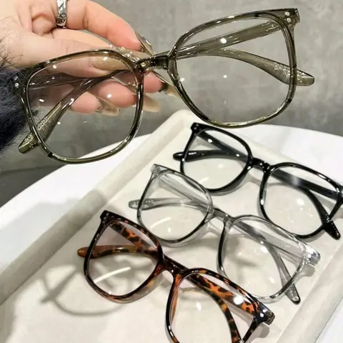 Women's Elegant Tortoise Pattern Reading Glasses, Trendy Casual Wire Glass Frames Eyeglasses for Everyday Use, Fashion Accessories for Outdoor Activities, High Quality Eyewear, Trending Eyeglasses, Browline Glass