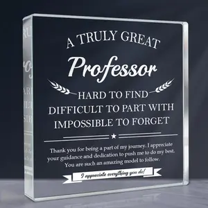 Professor Gift, Thank You Professor Gift, Teacher Appreciation Gift, Retirement Birthday Thank You Plaque, Suitable for Professors & Colleagues