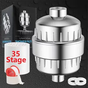 35-Stage High-Performance Shower Water Filter, Showerhead Filter Including 1 Cartridge - Filter for Hard Water