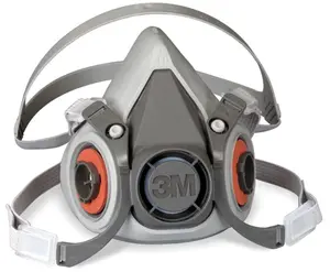 3M 6000 Series Half Mask Reusable Respirators, Without Filters .
