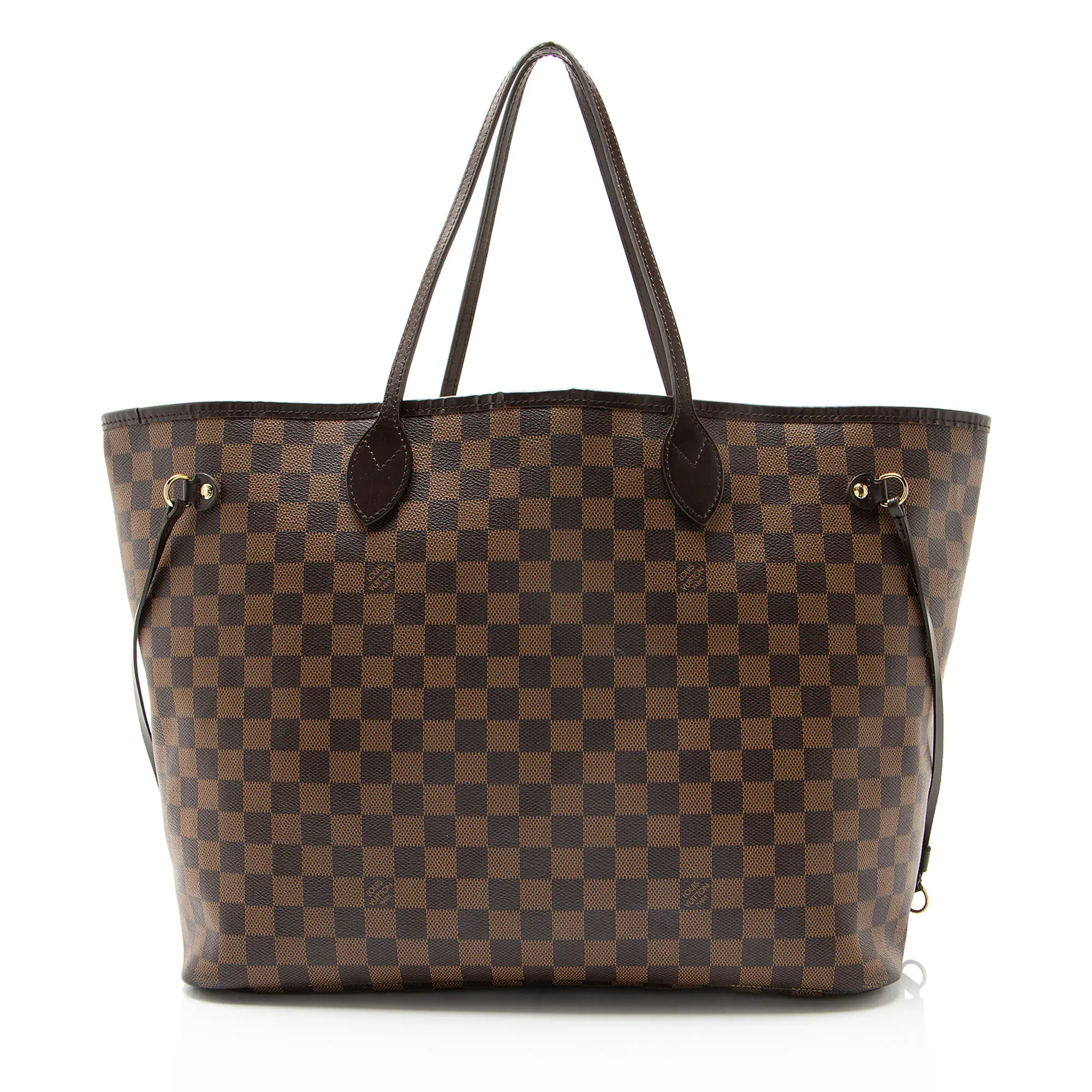 Pre-owned Louis Vuitton Leather Tote Bags Damier Ebene Neverfull GM Tote