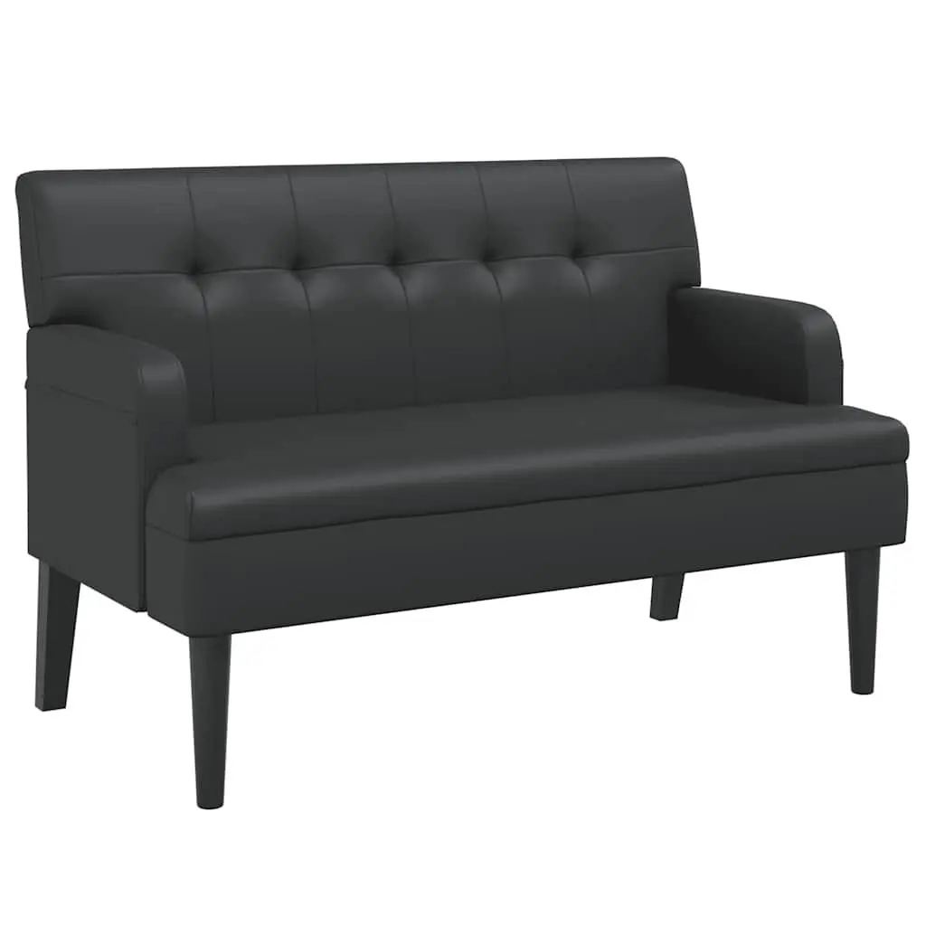 vidaXL Bench with Backrest Upholstered Seating for Living Room Faux Leather 3032082