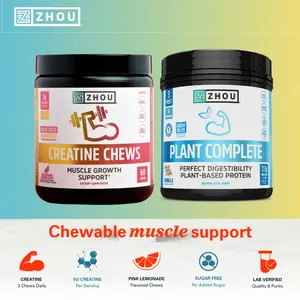 Creatine Chews & Plant Complete Protein 2-Pack Bundle- TikTok Exclusive Pre & Post Workout Bundle Fitness Supplement Muscle Supplement
