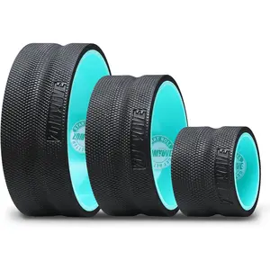3 Pack Back Roller- Yoga Wheel for Back Pain Reliefn & Stretching, Back Wheel for Deep Tissue Massage, Foam Roller for Physical Therapy & Exercise