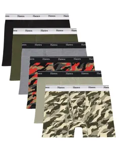 Hanes Originals Boys’ Underwear Boxer Briefs, 6-Pack, Stretch Cotton, Moisture Wicking Hanes Originals Boys’ Underwear Boxer Briefs, 6-Pack, Stretch Cotton, Moisture Wicking