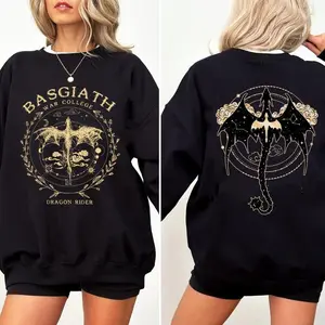 Fourth Wing 2 Sided Sweatshirt - T-Shirt - Hoodie, Basgiath War College Shirt , Fourth Wing Merch Sweatshirt, Onyx Storm Merch, For Women, For Men