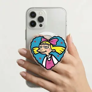 90s Cartoon Nostalgia Magnetic Phone Grip, Magsafe Compatible Kindle Holder. Aesthetic Quality Print. Perfect Gift for Readers, Strong Removable Magnet.