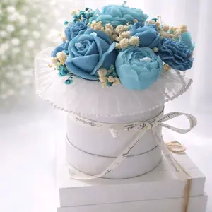 Luxury Flower Candle Bouquet Box  | Handmade Gift Box