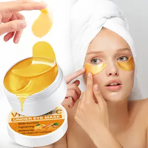 ROZINO Turmeric Vitamin C Eye Mask - Multi-function Tightening & Moisturizing Formula for Under Eye Care - Contains Neither - 80g/2.82oz