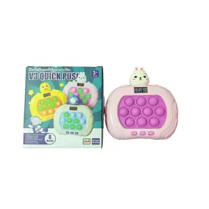 NEW Cute Quick Push Pop Game It Fidget Toys Pro for Kids Adults, Handheld Game Fast Puzzle Game Machine Push Bubble Stress Toy, Relief Party Favors, for Kids