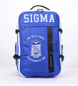 Phi Beta Sigma Embroidered Blue and White Backpack