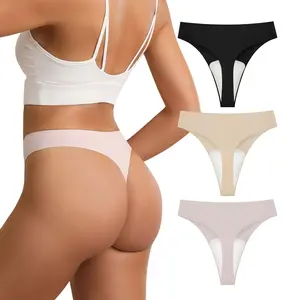 Culibit Camel Toe Cover Thongs for Women G-String Seamless Solid Color Comfort Fit, Underwear Women Black Panties, Minimalist Basic Womenswear, Fallfreshness