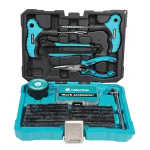 Libraton Tire Repair Kit, 78PCS Tire Plug Kit Heavy Duty Professional Repair Tools to Fix Punctures and Plug Patch Flats, Tubeless Tire Patch Kit for Car, Motorcycle, ATV, SUV, Truck, Tractor, Trailer