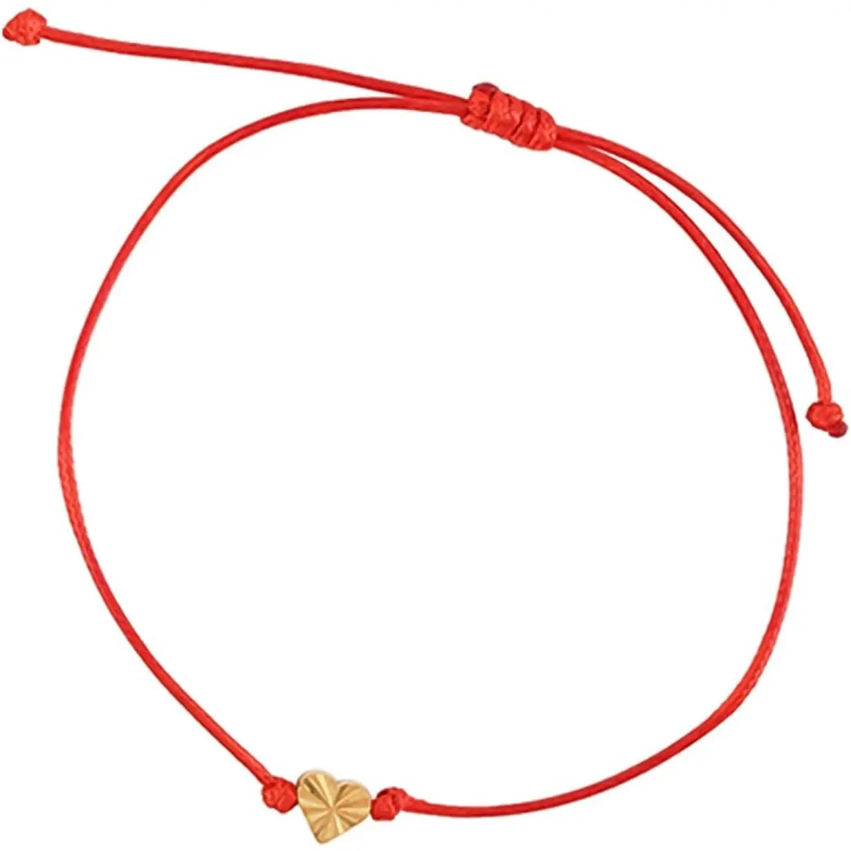 HETICA Red Bracelet for Women, Gold Heart Bracelet Red String Bracelet Gifts