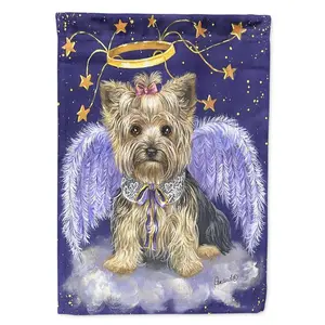 212 MAIN Yorkie Christmas Angel Decorative Garden Flag, 11x0.01x15 in., Outdoor Garden Accessories (Model PPP3243GF)