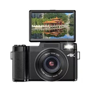 4K Ecommerce English Version Digital Camera Video Recorder 48MP Full HD Flip Screen R2P 4X Zoom
