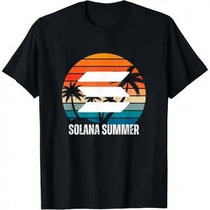 Solana Summer Cryptocurrency Crypto Meme Fun T-Shirt