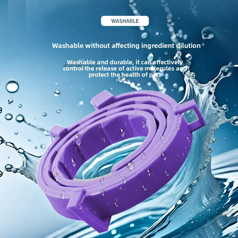 4-Pack Adjustable Calming Collars for Cats & Dogs - Natural Anxiety Aid Pet Accessories with Silicone Feeder for Stress Relief & Barking Control