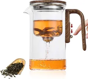 Enchanted Tea Pot, Magic Witchcraft Enchanted Glass Teapot with Strainer -600ML/800ML Teacup glass  teapot Steel Modern Butterfly Serving