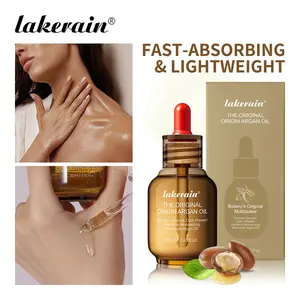 Lakerain 2 Counts ORIGIN ARGAN OIL Multi-Use Dry Oil for Face, Hair Body, Fast-Absorbing Non-Greasy, Provides Long-Lasting Hydration Nourishment, Ideal for All Skin Types & Daily Glow Care