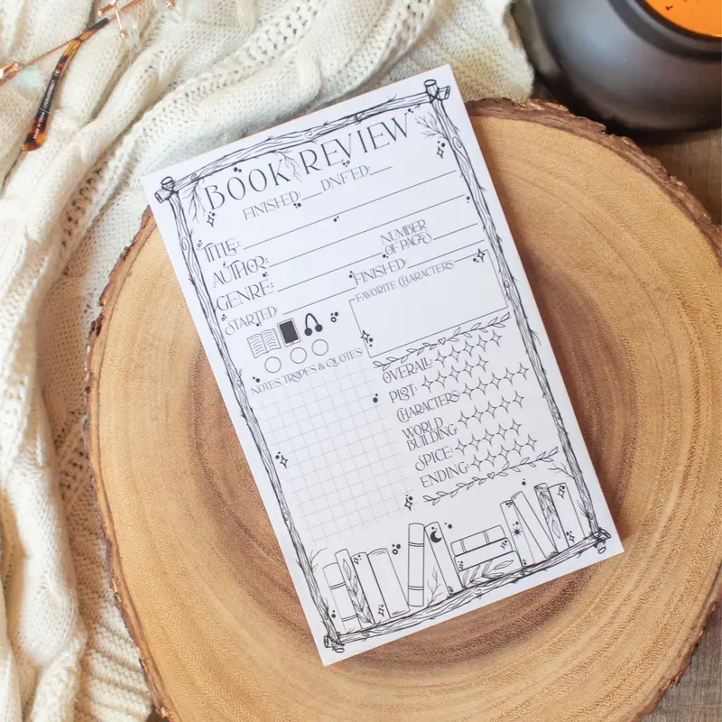 Guided Book Review Notepad | 5x8 | 50 Pages | 70lb Paper