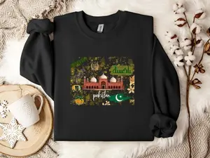 Pakistan Adult Sweatshirt – Muslim Crewneck Eid Gift, Islamic Ramadan Hoodie, Middle Eastern Desi Apparel, Alhamdulillah Jummah Shirt